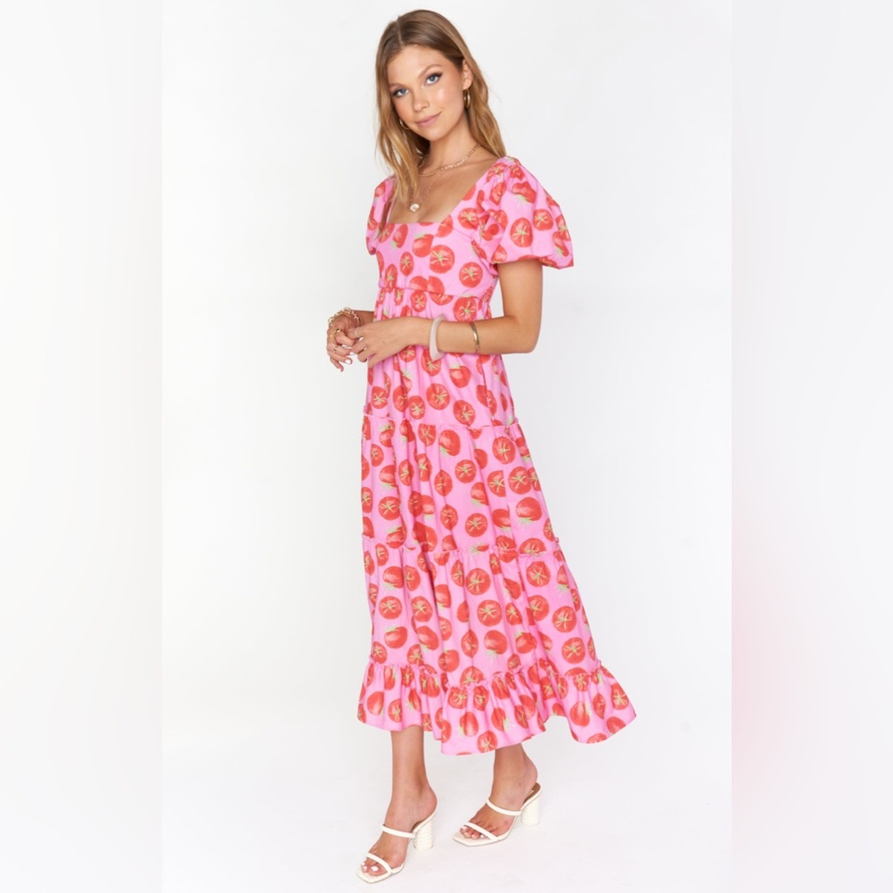 Show Me Your MuMu Pink Ruffled Tiered Maxi Dress